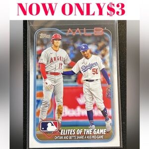 Shohei Ohtani Mookie Betts 2024 Topps Los Angelas Dodgers Baseball Card